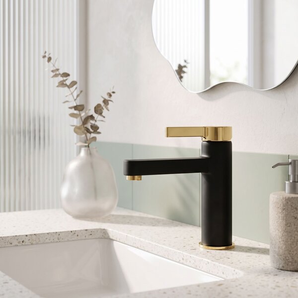 Bathroom faucet REA Polo Black Gold Low