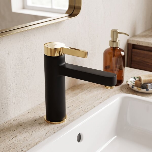 Bathroom faucet REA Polo Black Gold Low