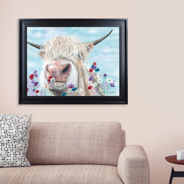 Douglas with Flowers Framed Print Natural