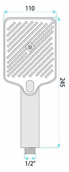 Shower handset REA JS-031 BRUSH COPPER