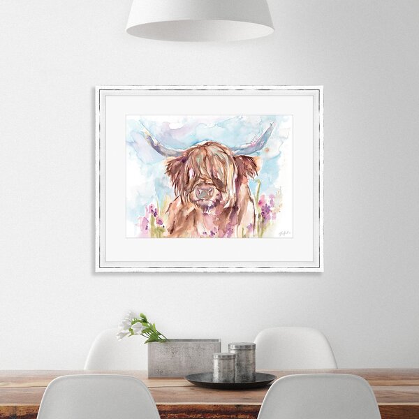 The Art Group Highland Cow Framed Print Brown