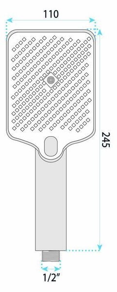 Shower handset REA JS-031 BRUSH COPPER
