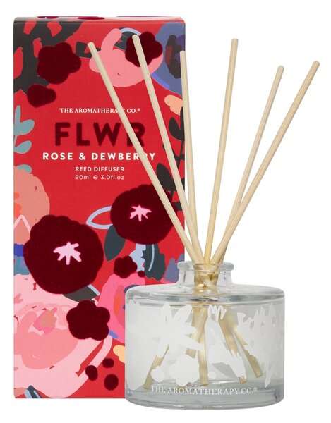 The Aromatherapy Co FLWR Rose & Dewberry Diffuser 90ml Red