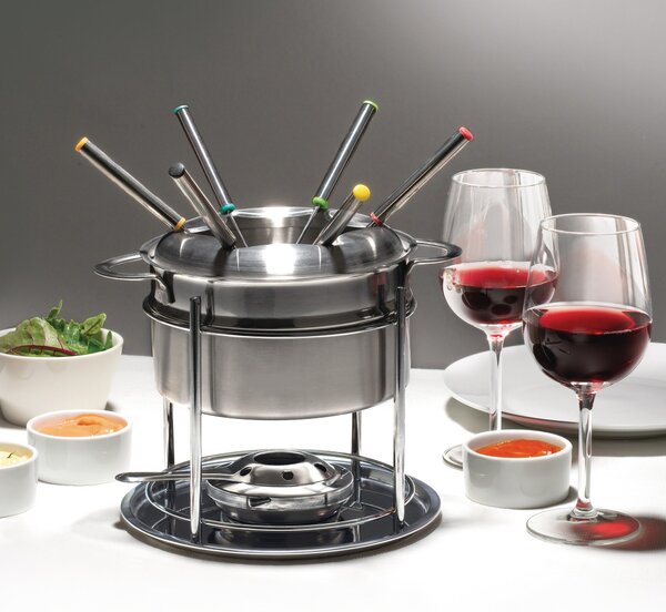 Stainless Steel 6 Person Fondue Set Stainless Steel