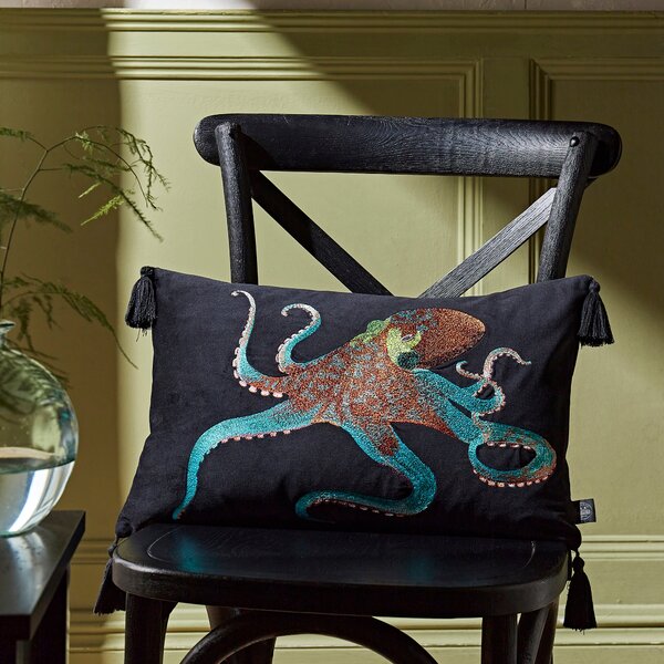 Octopus Cushion Black