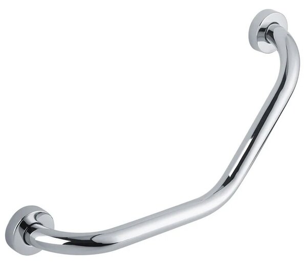 Bathroom angled grab bar Chrome