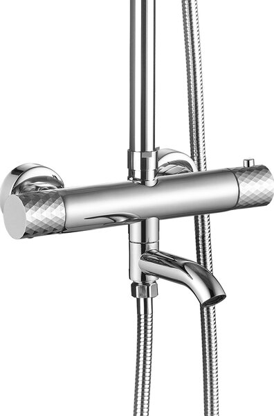 Thermostatic shower system Rea Lungo Diamond Chrome
