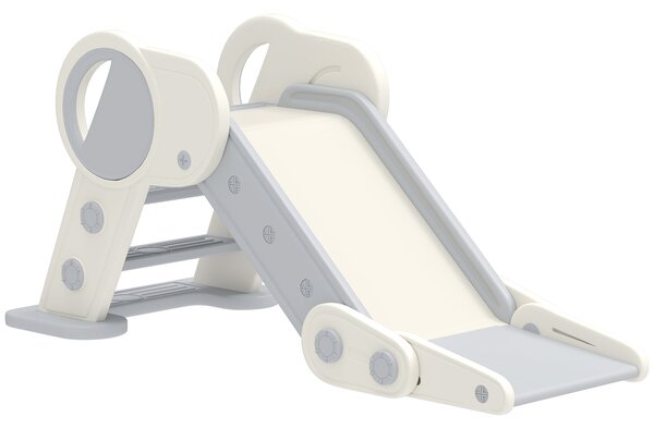 AIYAPLAY Foldable Kids Slide Indoor, Freestanding Baby Slide for 1.5-3 Years Old, Grey