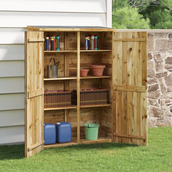 Garden Tool Shed 123x45x171 cm Impregnated Solid Wood Pine