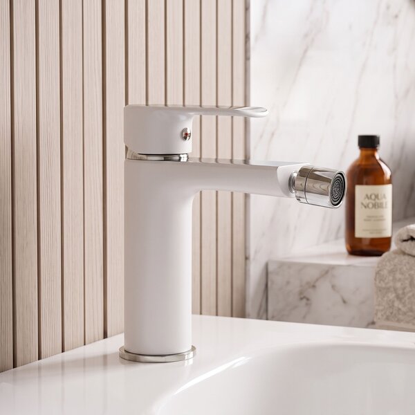 Bidet faucet Rea Bloom White chrom