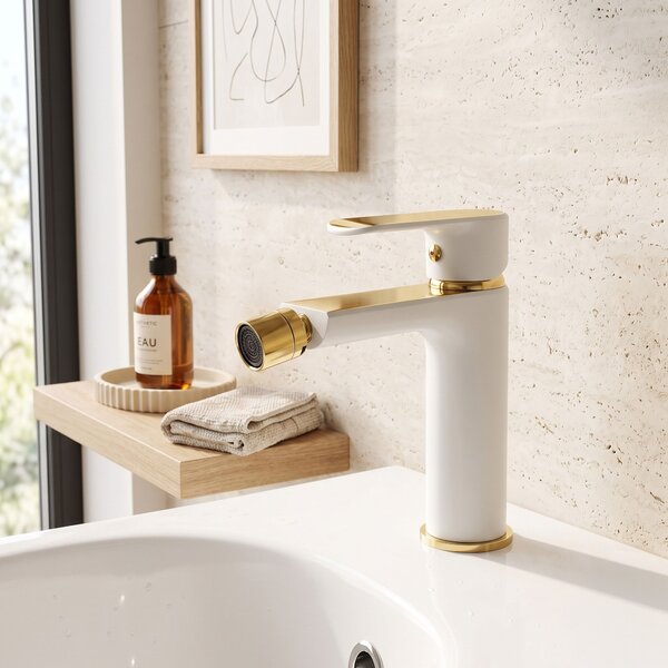 Bidet faucet Rea Bloom White gold