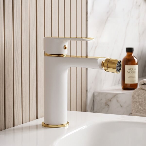Bidet faucet Rea Bloom White gold