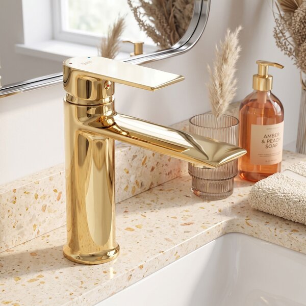 Bathroom faucet REA Veneta Gold low