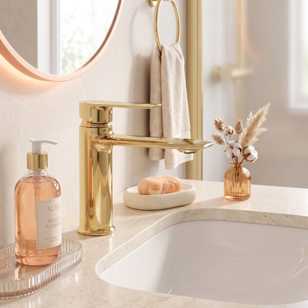 Bathroom faucet REA Veneta Gold low