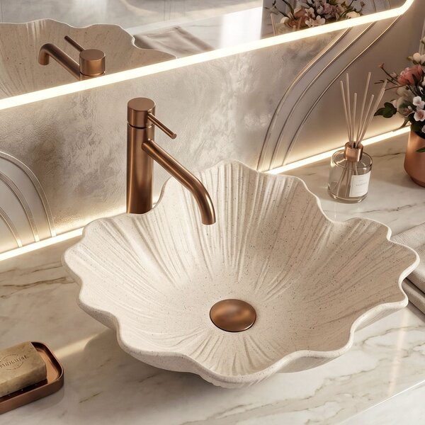 Countertop Basin Rea Flower Vanilla