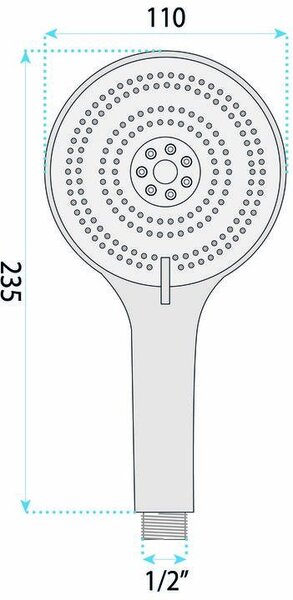 Shower handset REA JS-019 BRUSH NICKLE