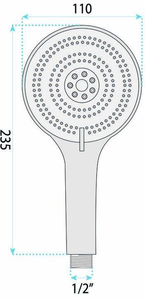 Shower handset REA JS-019 BRUSH NICKLE