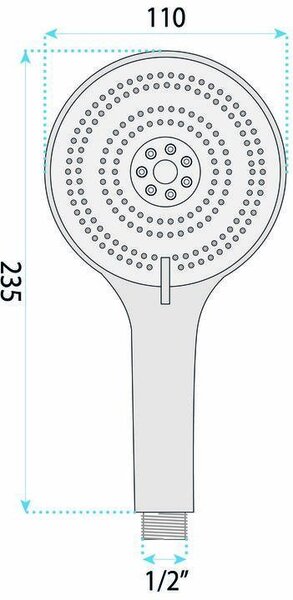 Shower handset REA JS-019 BLACK