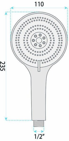 Shower handset REA JS-019 CHROME