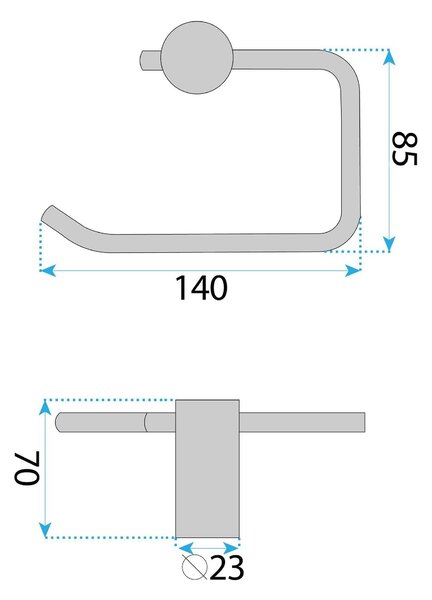 Toilet paper holder A62309BRG OTTO Brush Copper