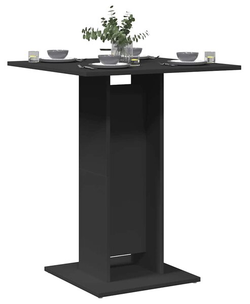 Bistro Table Black 60x60x75 cm Engineered Wood