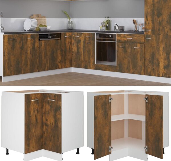 Kitchen Cabinet Smoked Oak 75,5x75,5x80,5 cm Engineered Wood