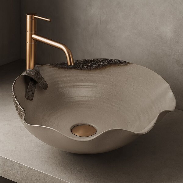 Ceramic Countertop Basin REA HM-22 Handmade ART