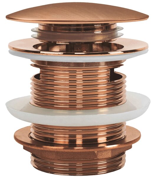 Bathtub Plug with overflow Rea Brush Copper 6cm