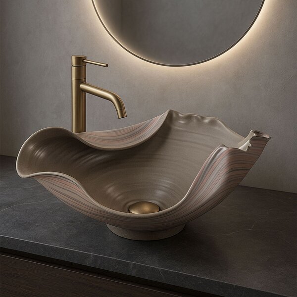 Ceramic Countertop Basin REA HM-17 Handmade ART