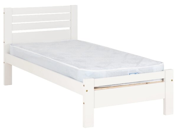 Talox Wooden Single Bed In White