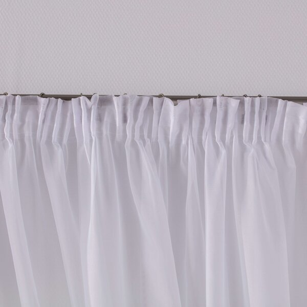 Lily voile net curtains with lace trim - Set of 2