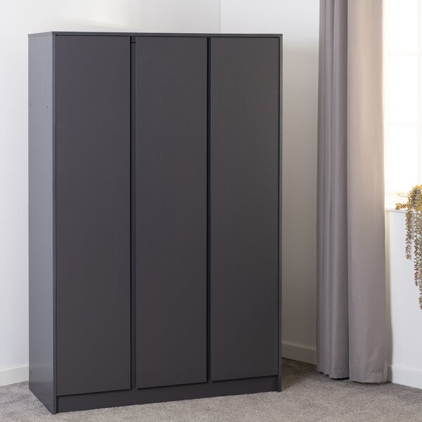 Walker Triple Wardrobe Grey