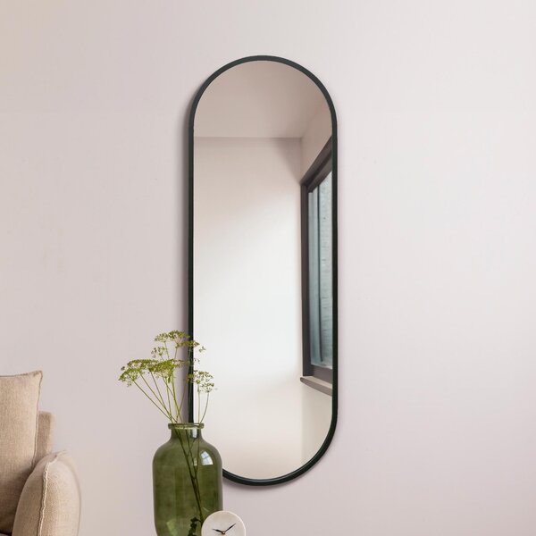 Sultus Oval Full Length Wall Mirror Black