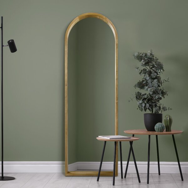 Naturalis Solid Oak Arched Wall Mirror Natural