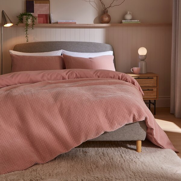 Oakley Pinsonic Duvet Cover and Pillowcase Set Blush