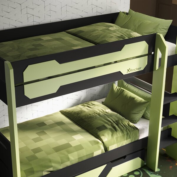 X Rocker Battalion Gaming Bunk Bed with Trundle