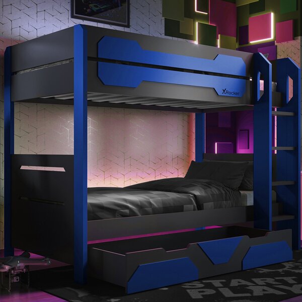 X Rocker Battalion Gaming Bunk Bed with Trundle