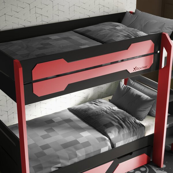 X Rocker Battalion Gaming Bunk Bed with Trundle