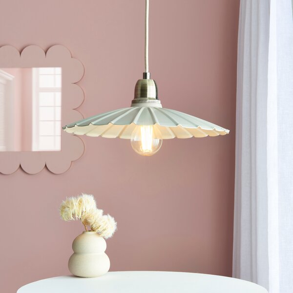 Maya Scallop Adjustable Pendant Light Off-White