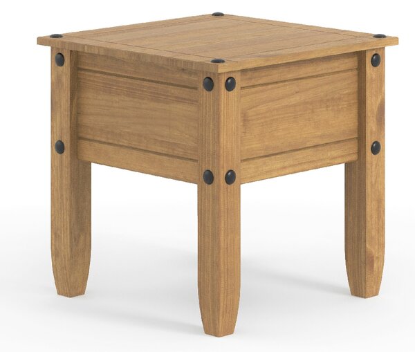 Consett Wooden Square Lamp Table In Oak