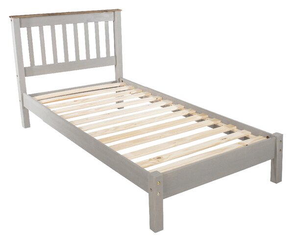 Consett Wooden Single Bed In Grey And Oak