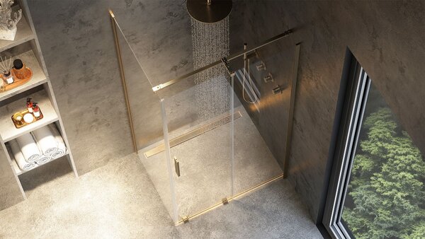 Shower enclosure REA Montana Gold Brush 100x80