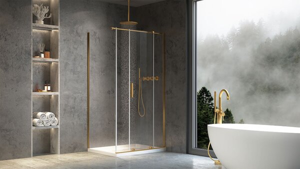 Shower enclosure REA Montana Gold Brush 100x80