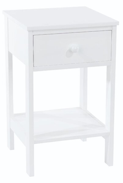 Sevilla Wooden Bedside Cabinet With 1 Shelf In White