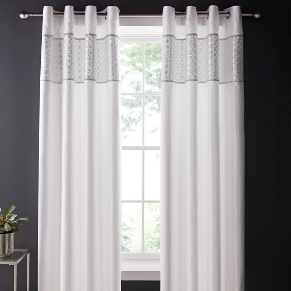 Catherine Lansfield Deco Sequin Eyelet Curtains