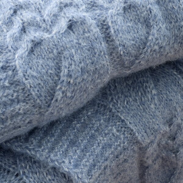 Bianca Cosy Soft Cable Knit Throw Blanket 130cm x 170cm