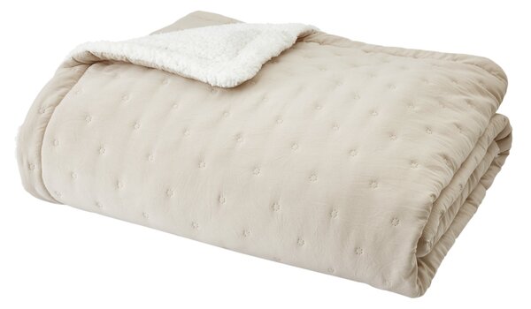 Catherine Lansfield Cosy Nori Soft Sherpa Bedspread