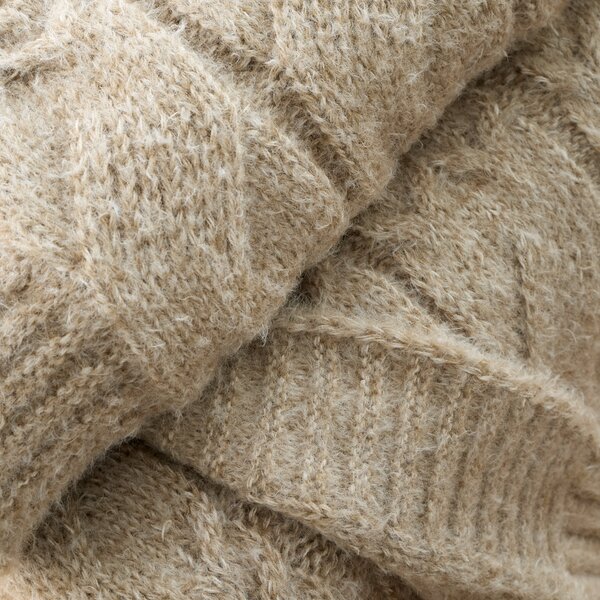 Bianca Cosy Soft Cable Knit Throw Blanket 130cm x 170cm