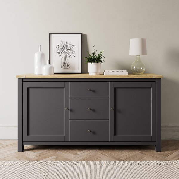 Olney Wide Sideboard Charcoal