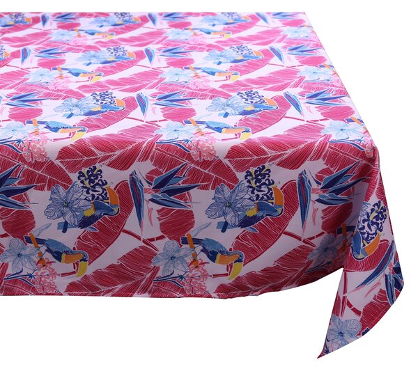 Parrot Water Resistant Outdoor Tablecloth 152cm x 305cm Pink